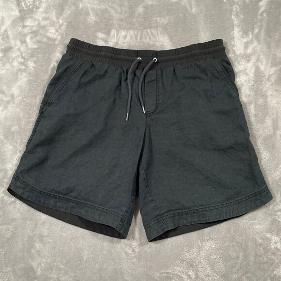 Athleta Beachside Bali Linen Short Women 12 Casual Vacation Resort Stretch Waist - Picture 1 of 9